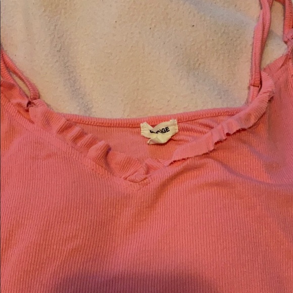 garage pink ruffle tank top - Picture 3 of 3